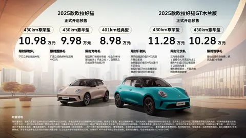 2025款欧拉好猫预售价发布，8.98万元起！